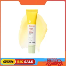 Glossier Balm Dotcom Lip Balm and Skin Salve, Banana Pudding - sheer yellow tint