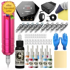 Tattoo Kit  Machine Kit Tattoo Gun Kit Cartridge Needles Tattoo Practice Pen Kit