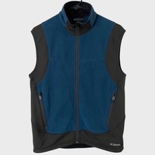 REI Co-op Fleece Full-Zip Vest Blue  Black Men's Small Hiking Travel Outerwear