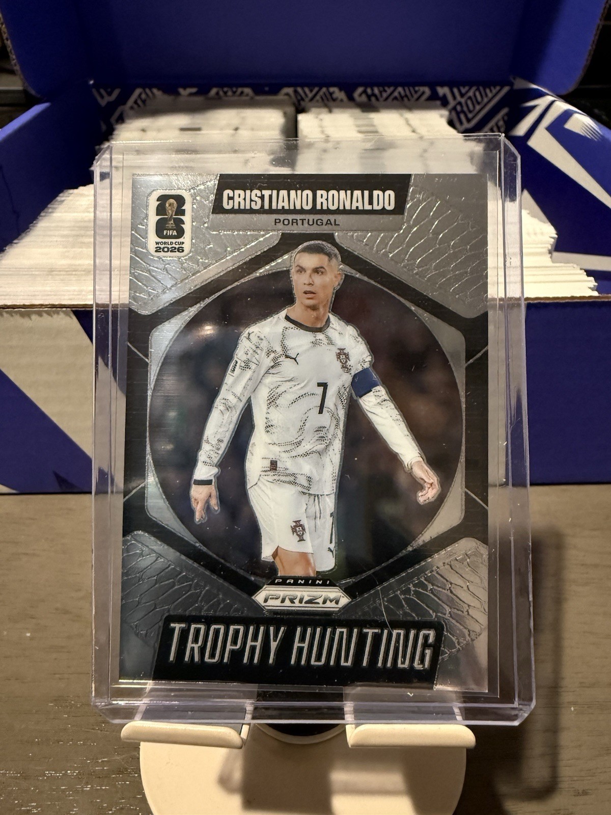 2026 Panini Prizm Road to World Cup Cristiano Ronaldo Trophy Hunting #17