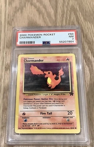 2000 POKEMON ROCKET #50 CHARMANDER PSA 7