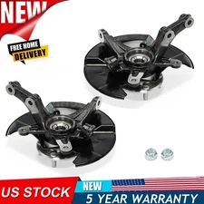 Front Pair Steering Knuckle and Wheel Hub Bearing for 2006 - 2011 Honda Civic
