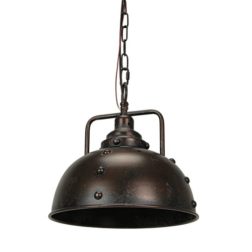 Vintage Industrial Rustic Blackened Metal Farmhouse 84 inch Chain Pendant Light - Picture 3 of 4