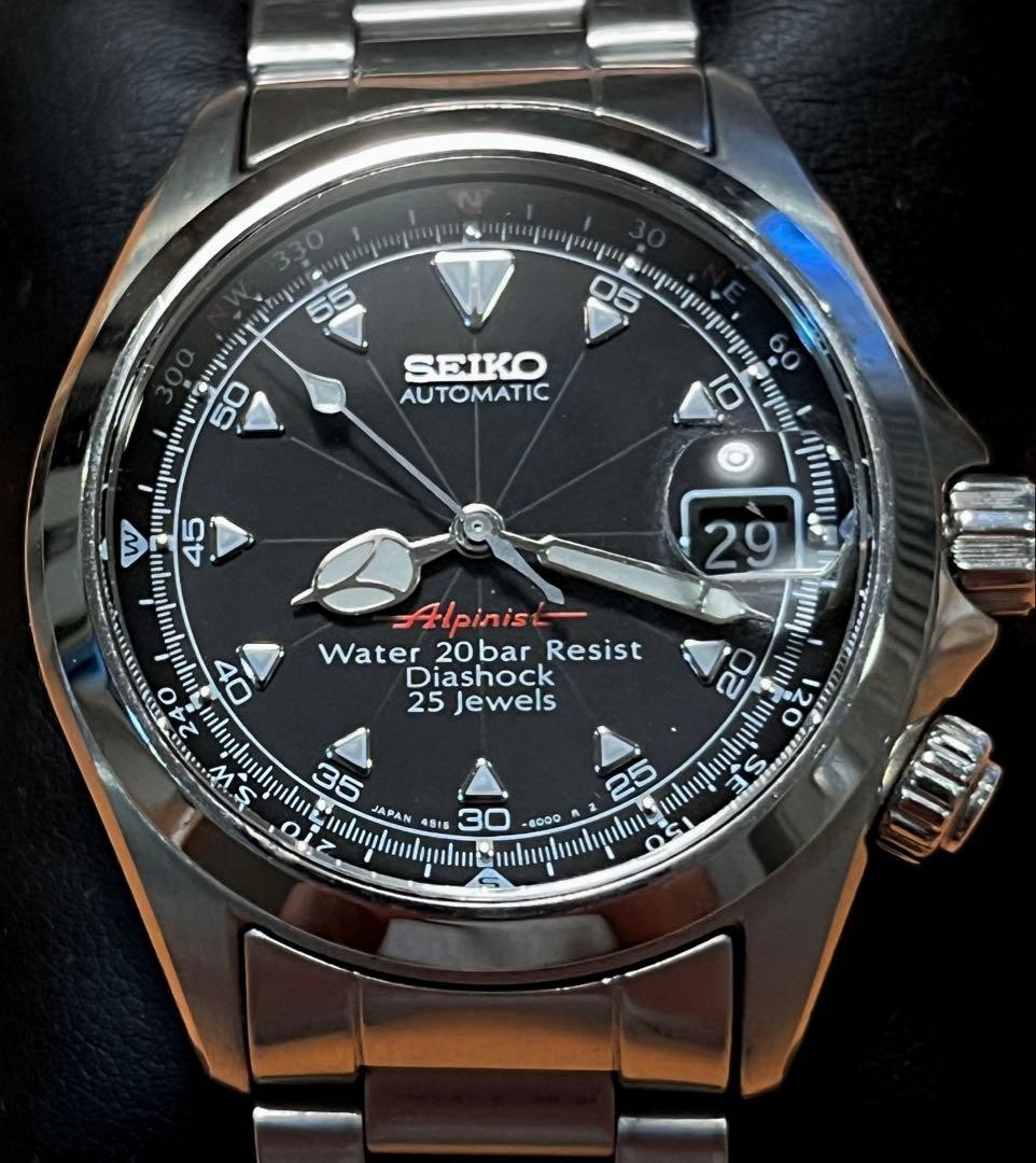Seiko Red Alpinist 4S15-6000 SCVF005 Black Dial Autom… - Gem