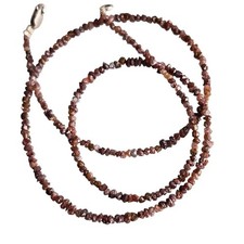 Diamante suelto natural áspero hilo rojo sin cortar de 16 pulgadas uso para collar