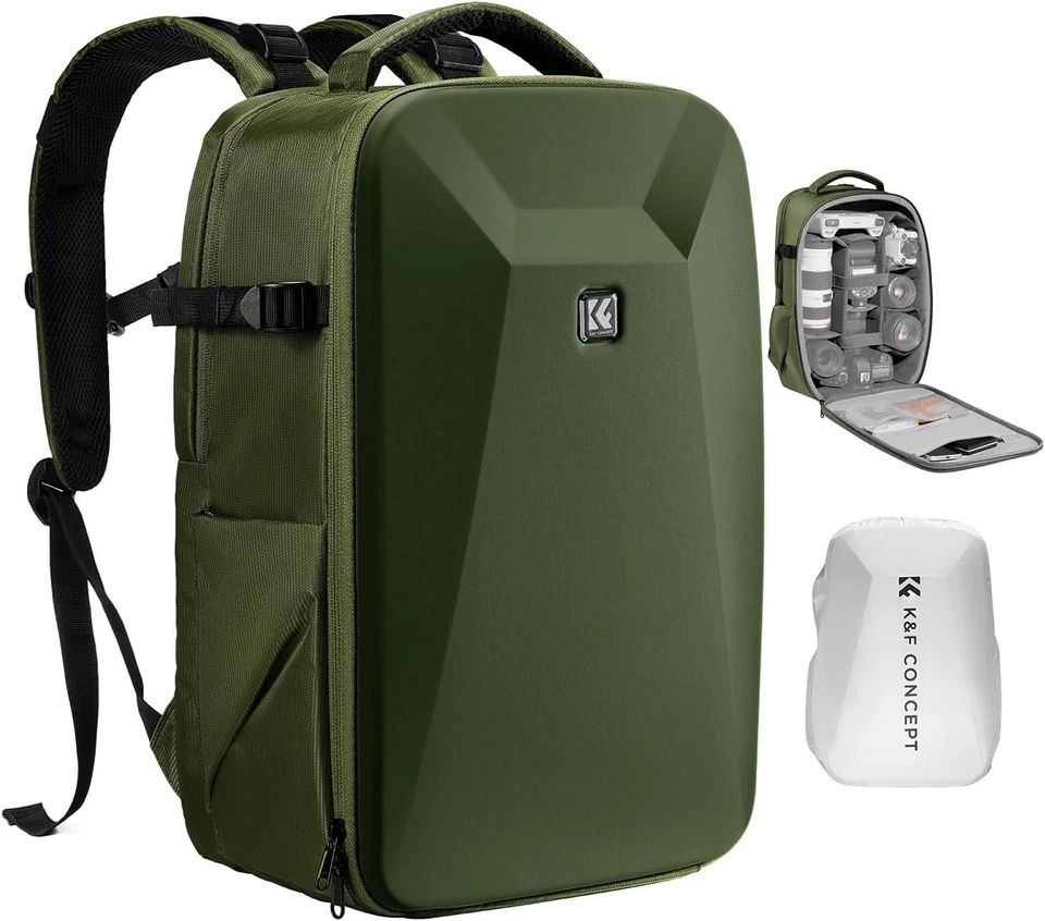 K&F Concept Extra Large Camera Backpack Hardshell DSLR Bag for Nikon Sony Canon - Image 2 of 4