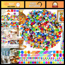2400 Pcs Colorful Irregular Crystal Mosaic Tiles for DIY Crafts  Home Decor