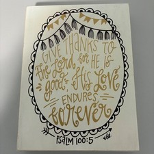 Inspirational Scripture Wall Decor, Psalm 100:5 Christian Art, Home Accent