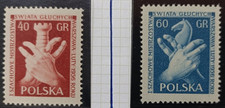 POLOGNE Sc# 717-718 ** MNH 1956 Championnat du monde d'échecs sourds-muets
