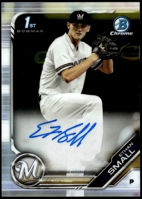 2019 Bowman Draft #CDA-ES Ethan Small Chrome Draft Pick Autographs 1st