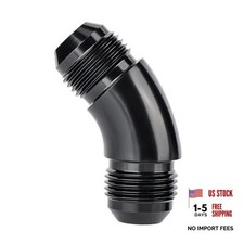 Male to Male One Piece Full Flow Swivel Coupler Union Fitting 10AN 45 Degree