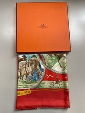 Hermes Carre 90 Auteuil en Mai Silk Scarf Near Mint