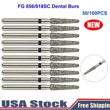 New Dental Diamond Bur FG 856/018SC Round End Taper Super Coarse Grit 50/100PCs