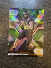 2020 Panini Chronicles Draft Picks XR Rookies Justin Herbert #5 Green Refractor