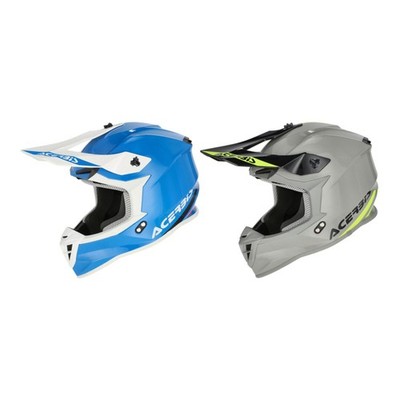 Acerbis LINEAR Solid Motocross Enduro Offroad Helmet Cross Helmet Blue Silver