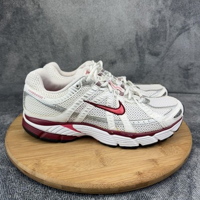 Nike Air Pegasus Shoes Womens Size 9.5 White Red Running Sneakers 316506-181