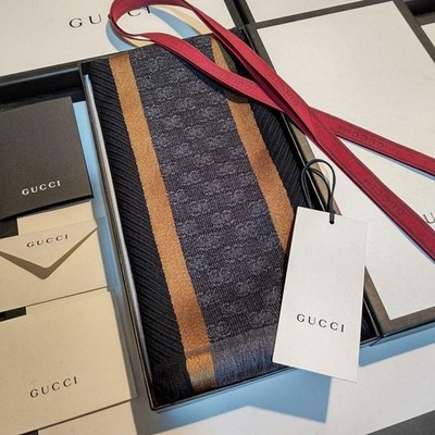 New with Box and Bag GUCCI Scarf Stole Shawl Scarf Gold
