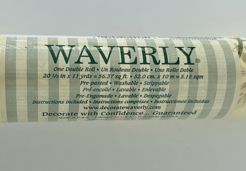 Waverly double roll prepasted wallpaper 56 sq ft - 20.5"x11 yds floral 5502680 - Picture 3 of 11
