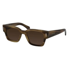 Salvatore Ferragamo SF 2010S 319 Striped Khaki Brown Acetate Sunglasses Brown