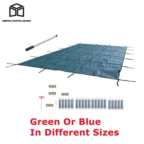 Green/Blue Inground Pool Safety Cover Rectangle Inground Safety Pool W/ Anchors