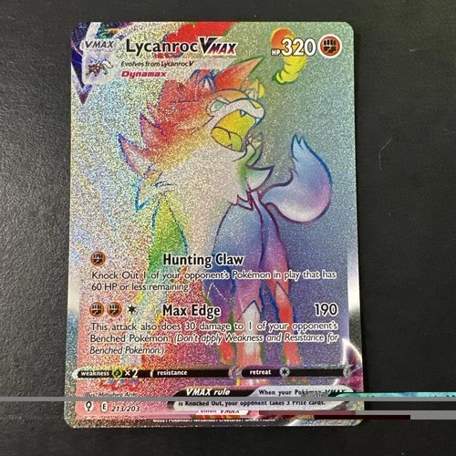 Lycanroc VMAX (Secret) Secret Rare SWSH07: Evolving Skies 213/203 NM