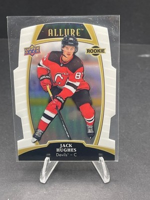 2019-20 JACK HUGHES UPPER DECK ALLURE WHITE RAINBOW RC #100 SP GOLD MEDAL! HOT!