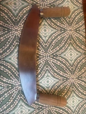 10.5”  Single Blade Mezzaluna Knife with Double Stainless Steel Handles