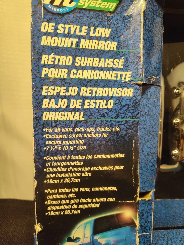 Espejo de montaje bajo Fit System OE acero inoxidable 7,5" x 10,5" furgonetas/pickups ¡Ver! Foto 2 de 4