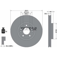 2X Textar 92166003 Bremsscheibe FüR Hyundai KIA Sorento Santa FE Grand FE Ix55