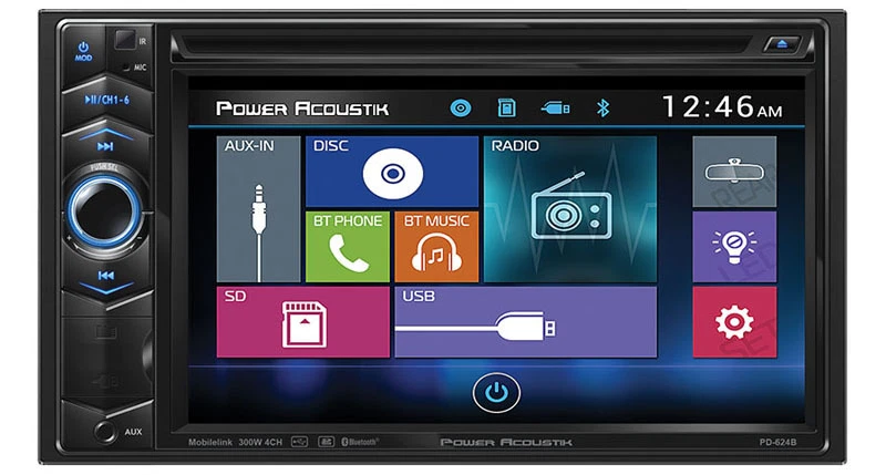 POWER ACOUSTIK PD-624B DOUBLE-DIN BLUETOOTH DVD/CD/MP3/AM/FM PLAYER IN-DASH CAR - Image 2 of 2