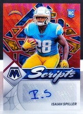 Isaiah Spiller Chargers RC 2022 Mosaic Red Wave Autographs Ultra Rare SSP /10 🔥