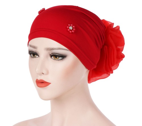 Cappello chemio musulmano donna grande fiore cancro copertura perdita capelli testa sciarpa turbante berretto - Foto 10 di 35