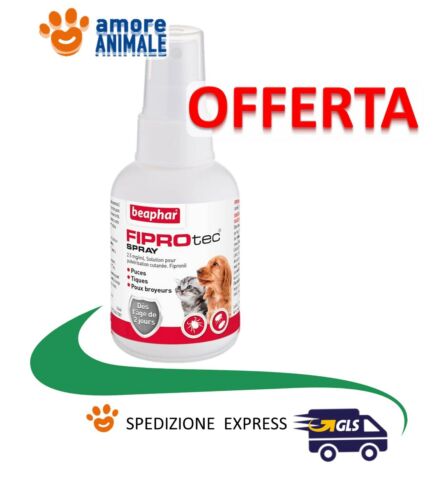 Beaphar Fiprotec Spray 100 ml per Cane e Gatto Trattamento contro zecche pulci - Foto 1 di 1