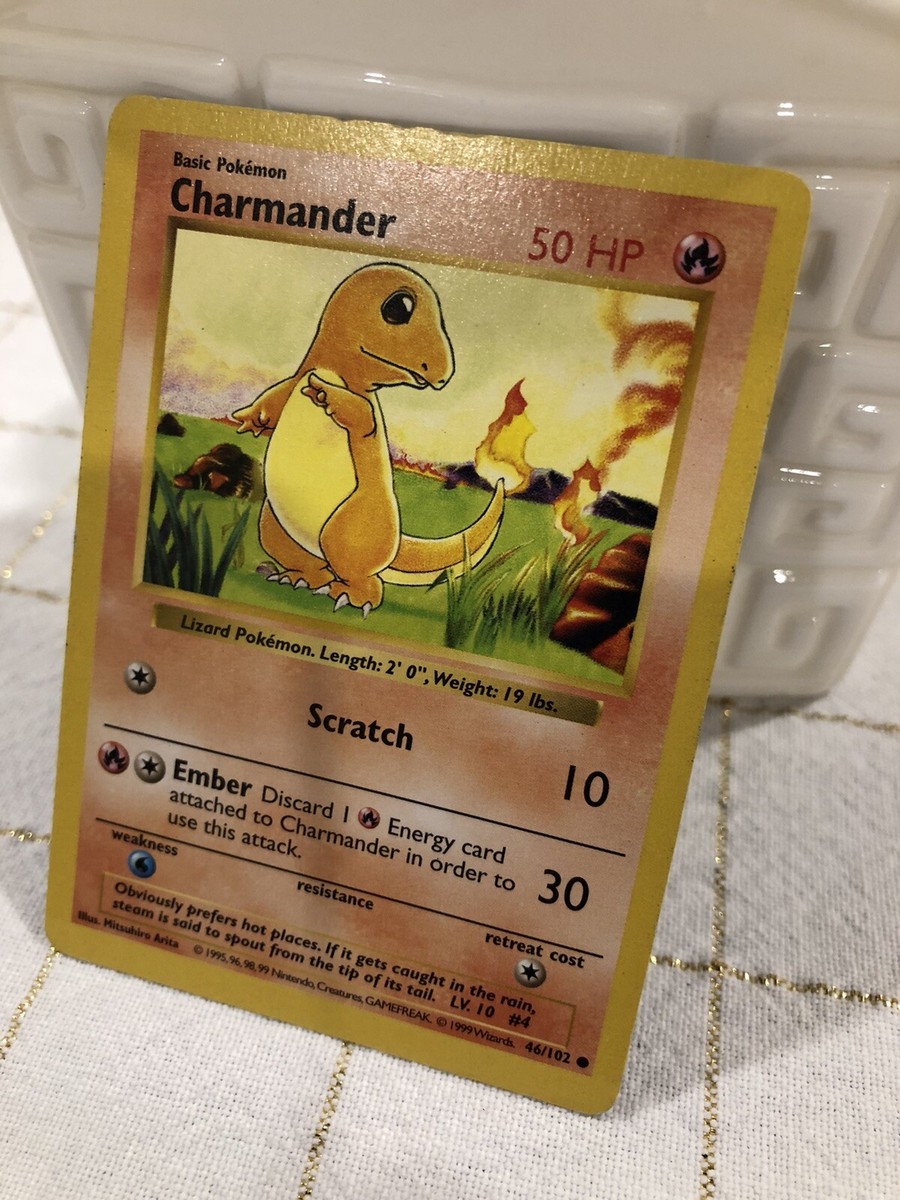 Pokemon Card Charmander 46/102 Base Set Shadowless! | eBay