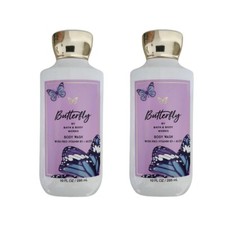 SET OF 2 BRAND NEW BUTTERFLY Bath  Body Works Body Wash, 10 oz