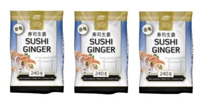 Ingwer für Sushi Dreierpack: 3 x 240g Sushi Ginger Golden Turtle Sushiingwer