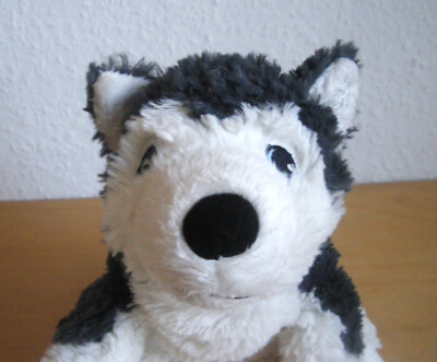 Ikea Livlig Husky Hund grau/weiß Plüschtier Stofftier Kuscheltier Top Zustand