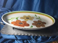 Vitantonio  EastLake Ohio Large Platter 17''  Floral  HANDPAINTED Italy