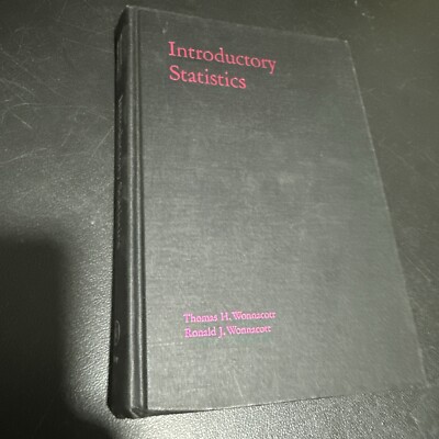 Introductory Statistics  HC Thomas and Ronald Wonnacott Wiley 1st Edition  VG