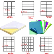 for Printer A4 Sticker Paper Color Label Self Adhesive Cut Many Labels in one