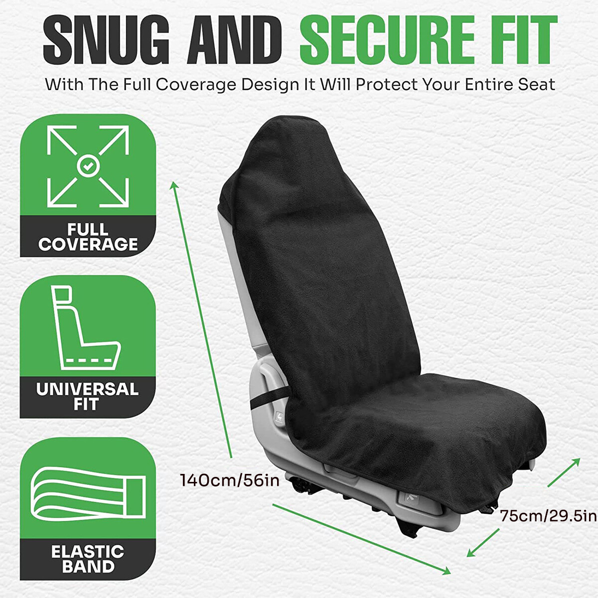 Car Seat Cover Waterproof Non-slip Towel Car Seat Protector with EM-image