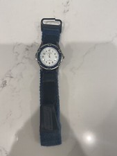 Coleman Navy Case White Round Face Canvas Band Watch