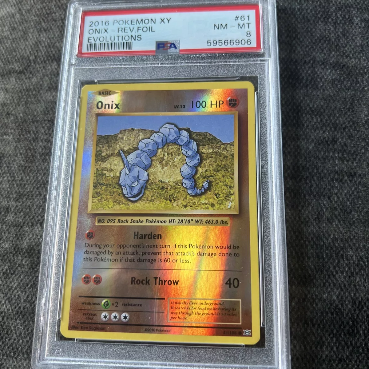 Auction Prices Realized Tcg Cards 2016 Pokemon XY Evolutions Onix-Reverse  Foil