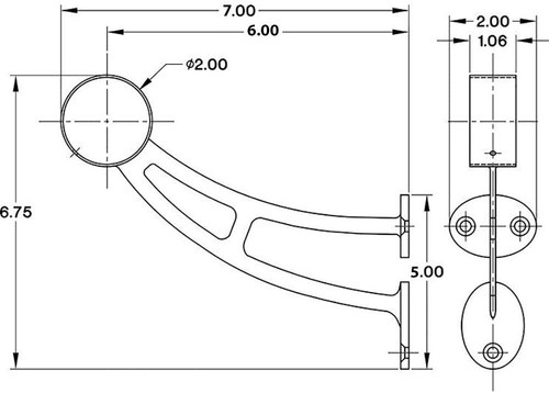 Kit de riel de pared de montaje en pared de barra de tubo de acero inoxidable gris oscuro de 2" OD - FEC - Imagen 126 de 128