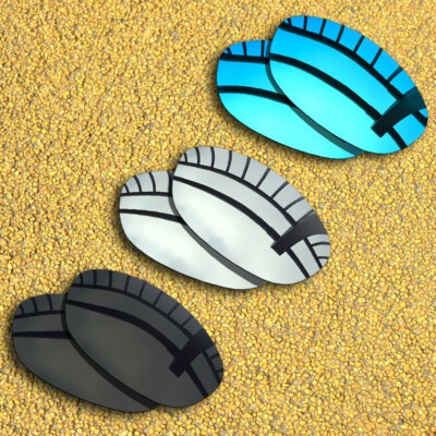3 Pairs Lenses Replacement for-Costa Del Mar Brine Polarized-Black&Silver&Blue