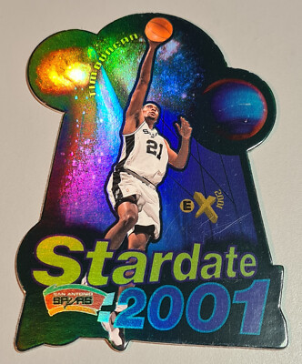 Tim Duncan # 5 of 15 STAR DATE 2001 Rookie NBA 97-98 Skybox E-X2001 Mint Vintage
