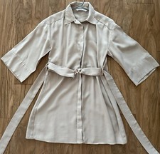 Zara taupe belted shirt dress SIZE XS  (pre owned)