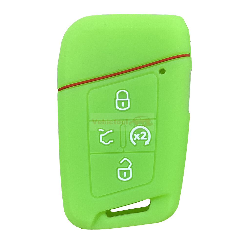 Silicone Key Fob Case Cover For VW Taos, Atlas, Jetta, Tiguan – 4-Button Smart Remote