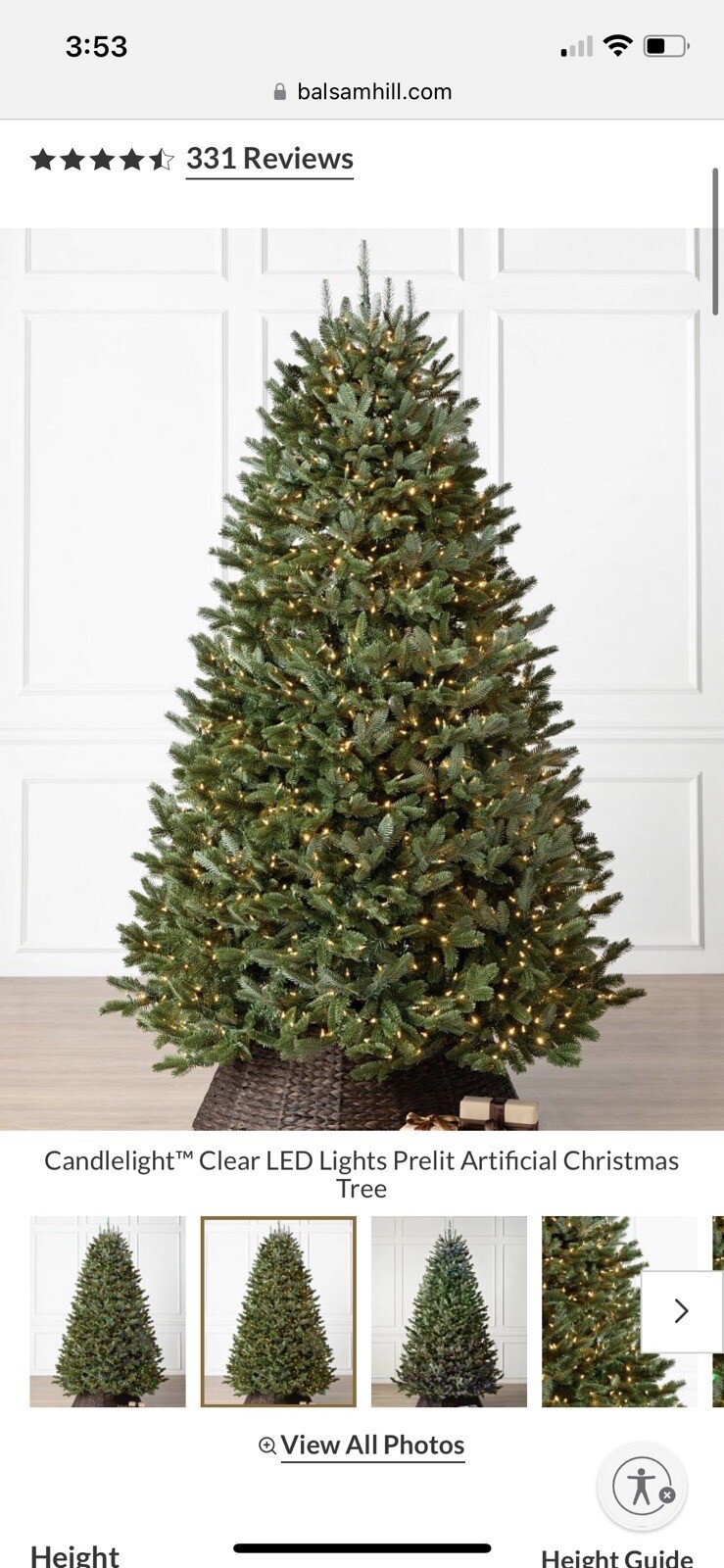 Christmas Tree Balsam hill Flip Tree eBay