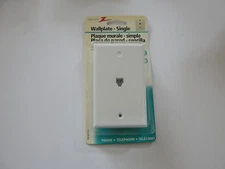 Zenith TW1001SW Flush Mount Wallplate, White Landline Telephone Accessory